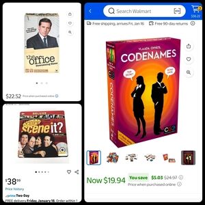 Codenames + The Office Downsizing + Scene-it Seinfeld Deluxe Game Lot